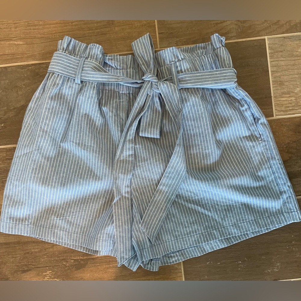 Chambray Striped Shorts